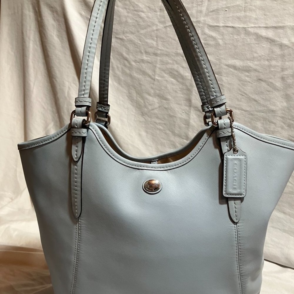 Coach Light Blue Tote Bag